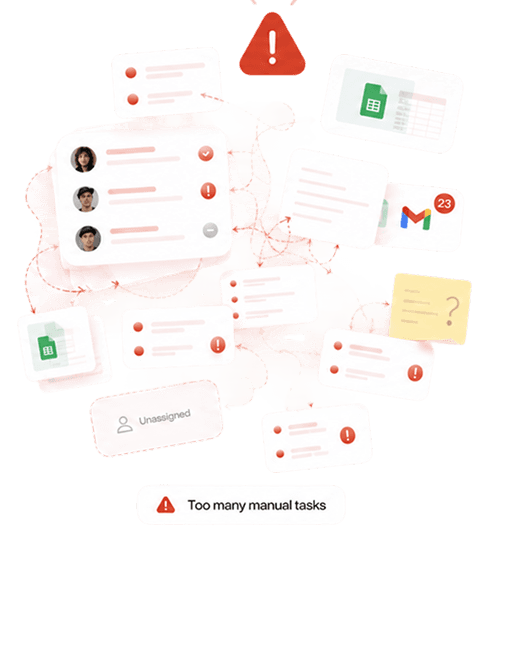 Scattered manual insurance tasks across spreadsheets and email.