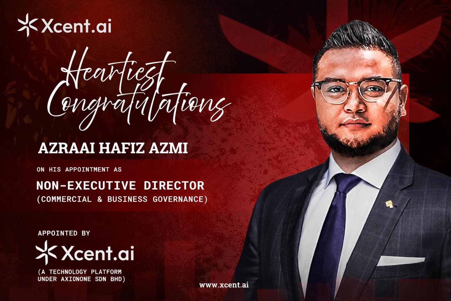 Xcent.ai Appoints Azraai Hafiz Azmi as Non-Executive Director (Commercial & Business Governance) to Strengthen Governance-Aligned AI Revenue Infrastructure Expansion